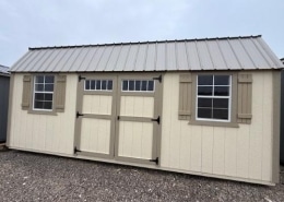 10'x20' Side Lofted Barn w/ Transom Doors & Shutters- 5% Discount